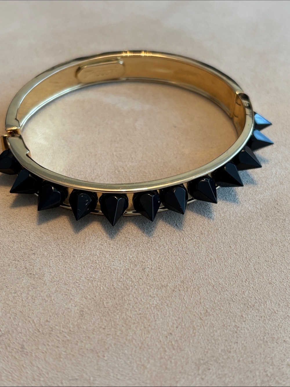 Women's  Bracelet with Black Onyx spikes